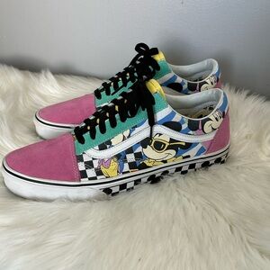 Vans Old Skool ‘80s Mickey Sneakers with Pink Accents - 90th Anniversary